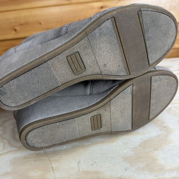 Toms Kala Chukka Wedge Boots. Size 11  Brown Leather. Lace Up - Picture 5 of 5